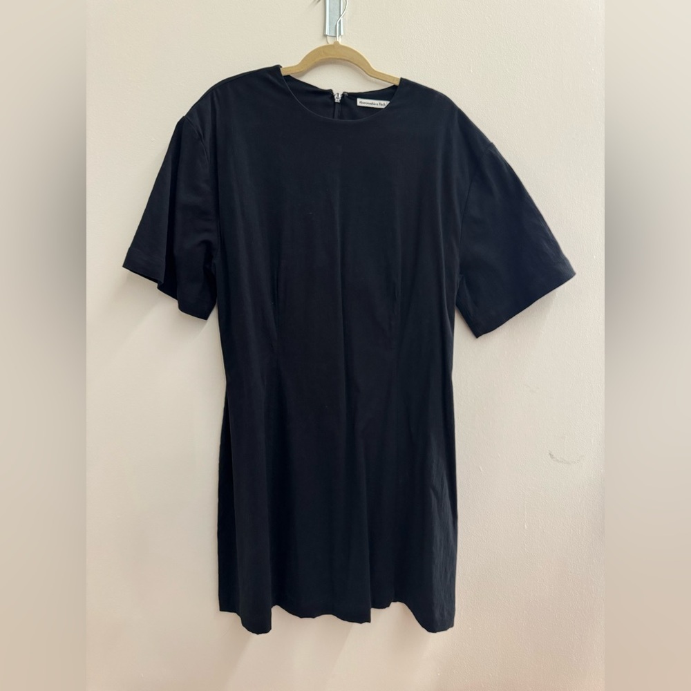 Abercrombie & Fitch Black Linen Tshirt Dress